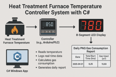 🔥 Heat Treatment Furnace Temperature Controller System with C# and Daily PNG Gas Report